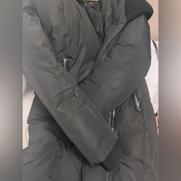 MackageBrigid Knit Trim Down Coat -